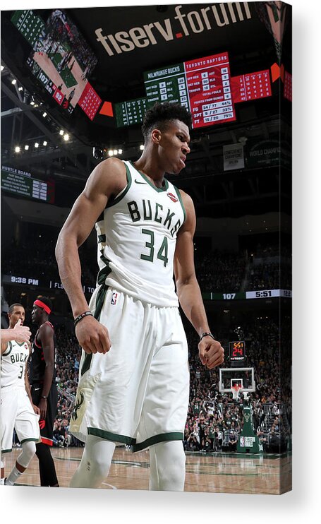 Game Two Acrylic Print featuring the photograph Giannis Antetokounmpo by Nathaniel S. Butler