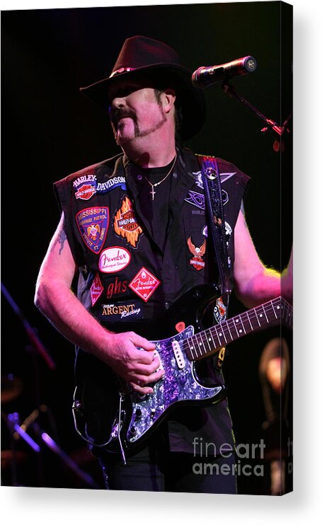 The Outlaws Acrylic Print featuring the photograph Hughie Thomasson - The Outlaws #5 by Concert Photos