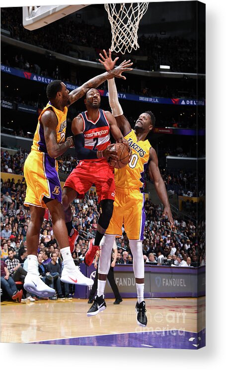 Nba Pro Basketball Acrylic Print featuring the photograph John Wall by Andrew D. Bernstein