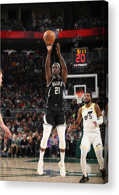 Jrue Holiday Acrylic Print featuring the photograph Jrue Holiday #5 by Gary Dineen