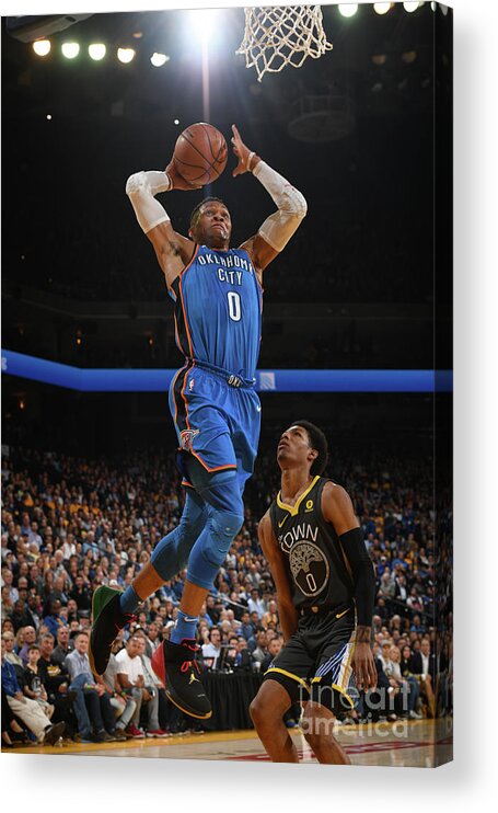 Nba Pro Basketball Acrylic Print featuring the photograph Russell Westbrook by Garrett Ellwood