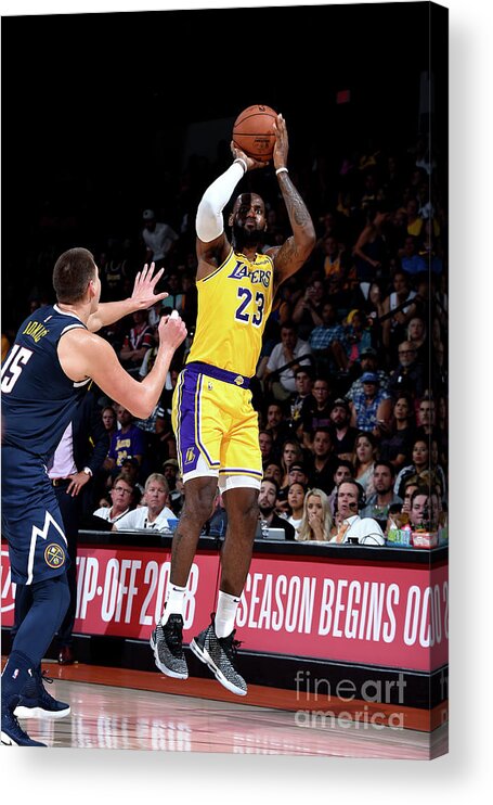 Lebron James Acrylic Print featuring the photograph Lebron James #51 by Andrew D. Bernstein