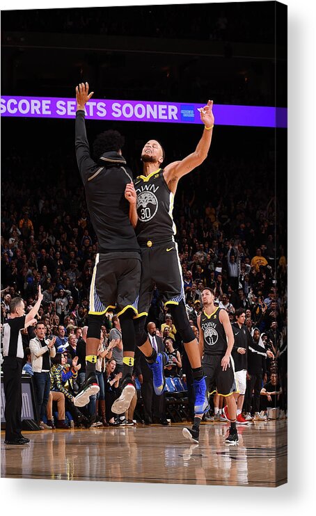 Stephen Curry Acrylic Print featuring the photograph Stephen Curry #57 by Noah Graham