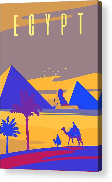 Oil On Canvas Acrylic Print featuring the digital art Egypt #6 by Celestial Images