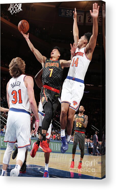 Nba Pro Basketball Acrylic Print featuring the photograph Jeremy Lin by Nathaniel S. Butler