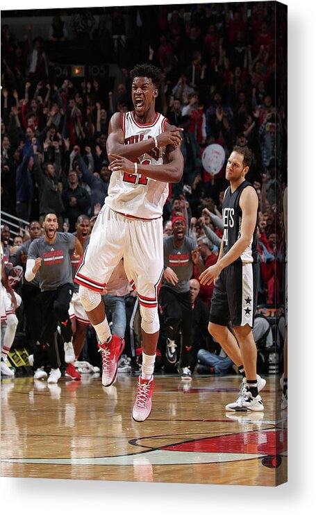 Nba Pro Basketball Acrylic Print featuring the photograph Jimmy Butler by Gary Dineen