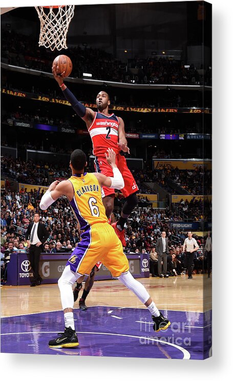 Nba Pro Basketball Acrylic Print featuring the photograph John Wall by Andrew D. Bernstein
