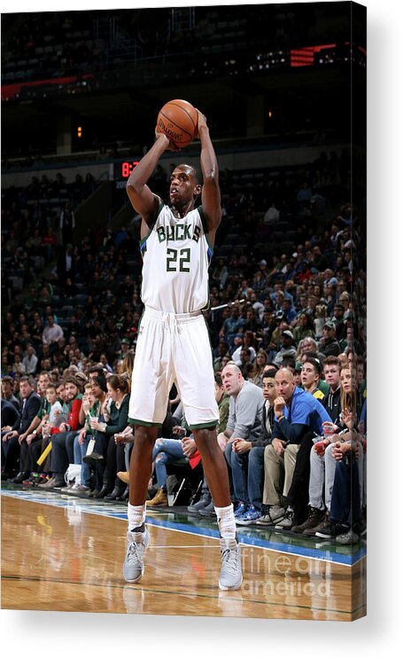 Khris Middleton Acrylic Print featuring the photograph Khris Middleton #6 by Gary Dineen
