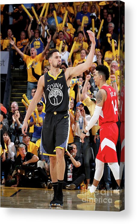 Klay Thompson Acrylic Print featuring the photograph Klay Thompson by Nathaniel S. Butler