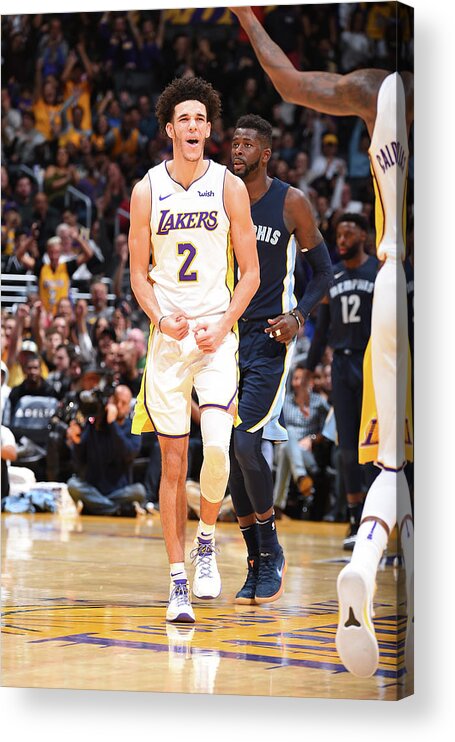 Lonzo Ball Acrylic Print featuring the photograph Lonzo Ball #6 by Andrew D. Bernstein