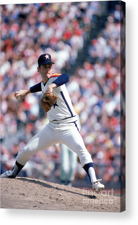 1980-1989 Acrylic Print featuring the photograph Nolan Ryan #6 by Rich Pilling