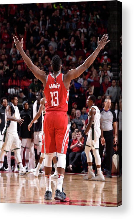 James Harden Acrylic Print featuring the photograph James Harden #60 by Bill Baptist