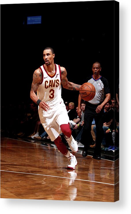 Nba Pro Basketball Acrylic Print featuring the photograph George Hill by Nathaniel S. Butler