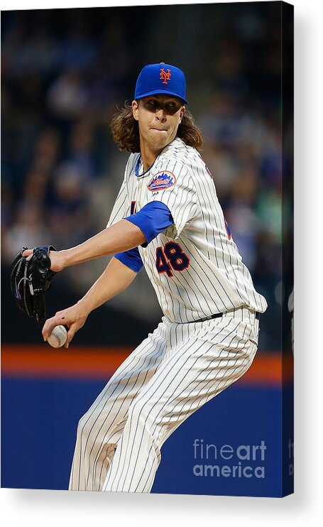 Jacob Degrom Acrylic Print featuring the photograph Jacob Degrom #7 by Mike Stobe