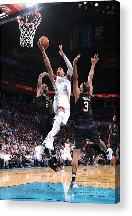 Russell Westbrook Acrylic Print featuring the photograph Russell Westbrook #7 by Joe Murphy