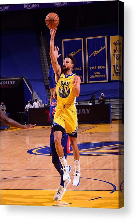 Stephen Curry Acrylic Print featuring the photograph Stephen Curry #73 by Noah Graham