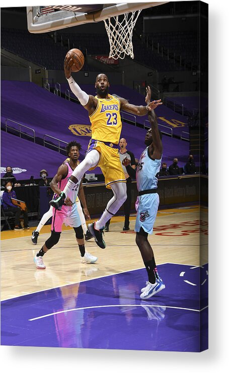 Lebron James Acrylic Print featuring the photograph Lebron James #74 by Andrew D. Bernstein