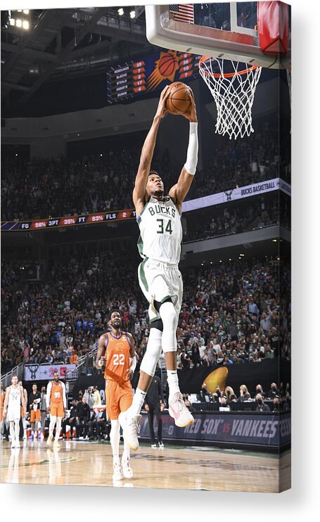 Playoffs Acrylic Print featuring the photograph Giannis Antetokounmpo by Andrew D. Bernstein