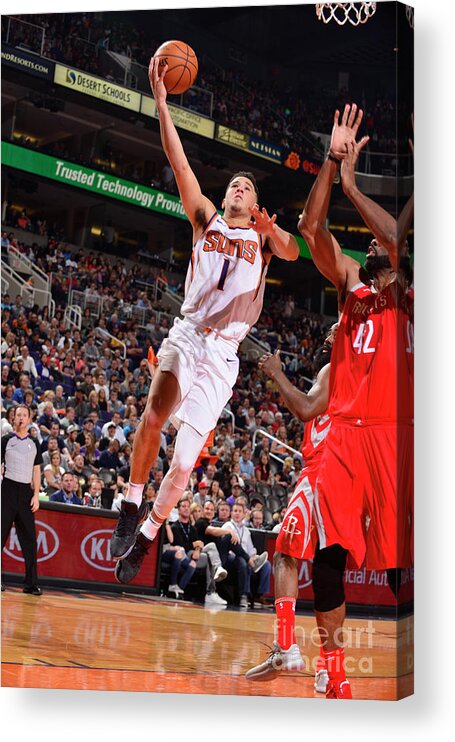Nba Pro Basketball Acrylic Print featuring the photograph Devin Booker by Barry Gossage