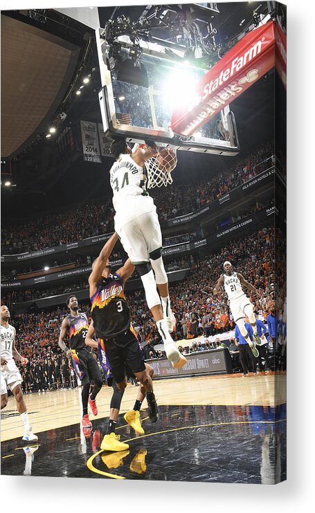 Playoffs Acrylic Print featuring the photograph Giannis Antetokounmpo by Andrew D. Bernstein