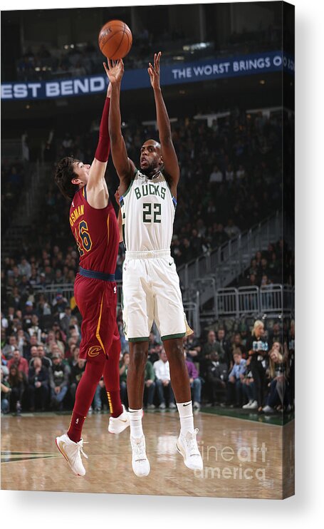 Nba Pro Basketball Acrylic Print featuring the photograph Khris Middleton by Gary Dineen