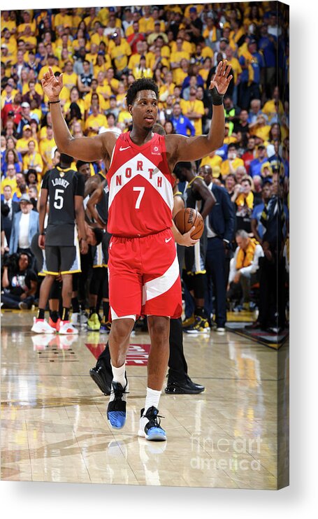 Kyle Lowry Acrylic Print featuring the photograph Kyle Lowry by Andrew D. Bernstein