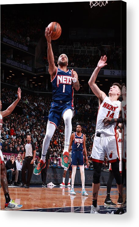 Bruce Brown Acrylic Print featuring the photograph Miami Heat v Brooklyn Nets #9 by Nathaniel S. Butler