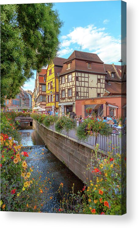 Travel Acrylic Print featuring the photograph A Canal in Colmar France by W Chris Fooshee