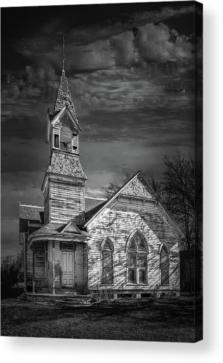 Abandoned Acrylic Print featuring the photograph A Church In Ruin by Mike Schaffner