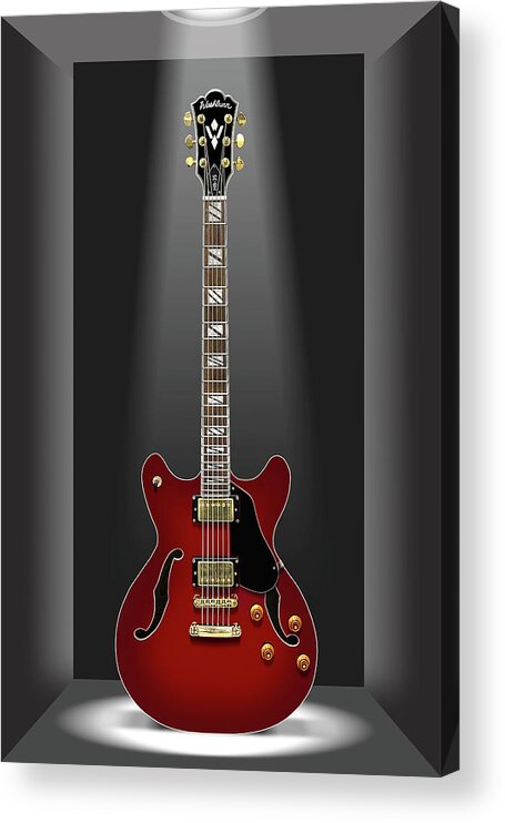 Electric Guitar Acrylic Print featuring the photograph A Classic Guitar in a Box 15 by Mike McGlothlen