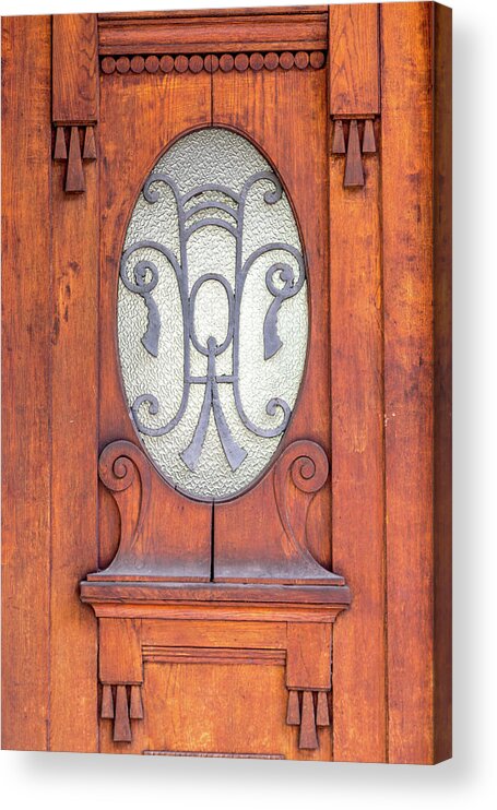 Old Acrylic Print featuring the photograph A Door in Ljubljana by W Chris Fooshee