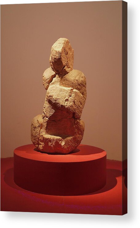 Anthropomorphic Statue Acrylic Print featuring the photograph A feeling of incompleteness by Karine GADRE
