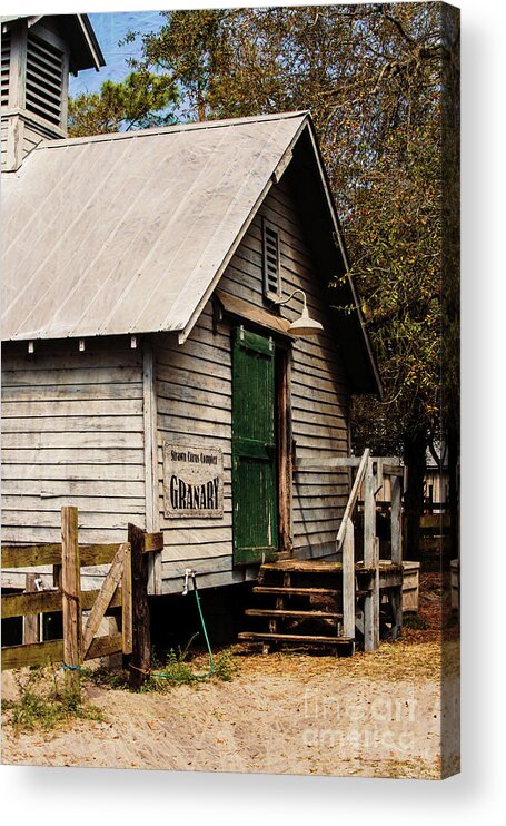 Old Florida Acrylic Print featuring the photograph A Granary of Old Florida by Neala McCarten
