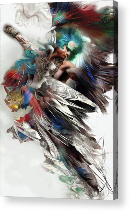 Visionary Acrylic Print featuring the digital art A Leap of Faith by Jeff Malderez