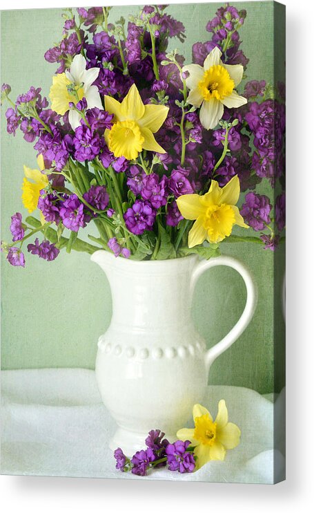 Daffodil Acrylic Print featuring the photograph A Lovely Compliment... by Dianne Sherrill