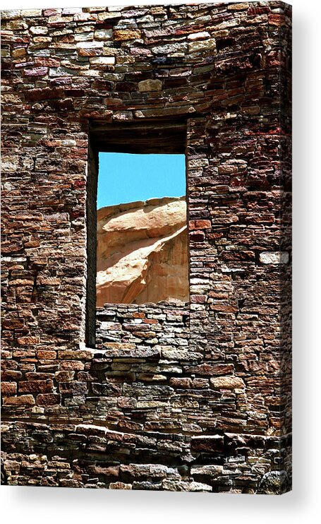 Native America Acrylic Print featuring the photograph A World Through a Window by Leslie Struxness