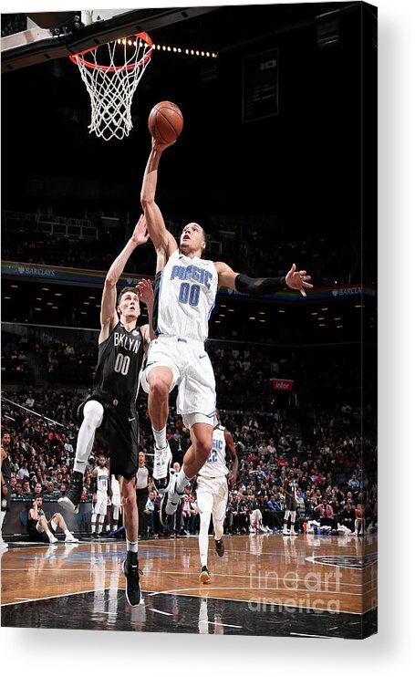 Nba Pro Basketball Acrylic Print featuring the photograph Aaron Gordon by Ned Dishman