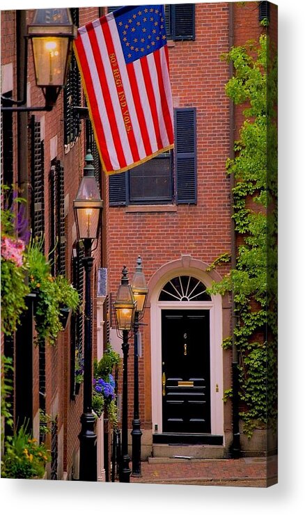 Boston Acrylic Print featuring the photograph Acorn Street by Caroline Stella