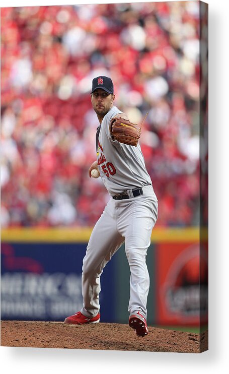 Great American Ball Park Acrylic Print featuring the photograph Adam Wainwright by John Grieshop