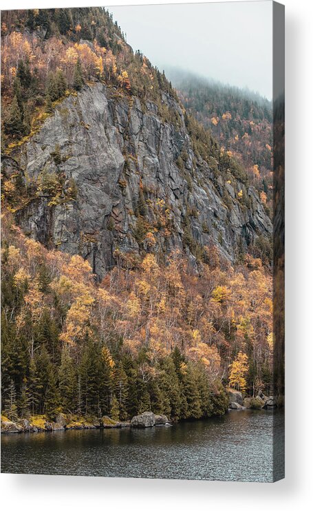 Lake Placid Acrylic Print featuring the photograph Adirondack Cliffside by Dave Niedbala