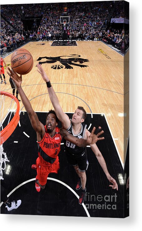 Al-farouq Aminu Acrylic Print featuring the photograph Al-farouq Aminu by Rocky Widner