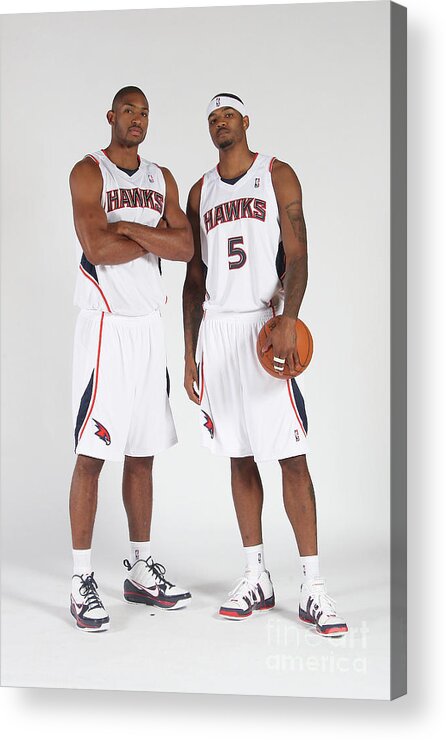 Atlanta Acrylic Print featuring the photograph Al Horford and Josh Smith by Scott Cunningham