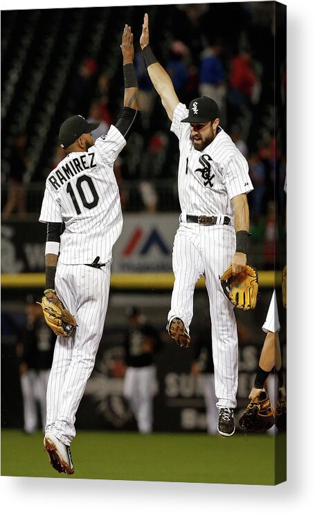 People Acrylic Print featuring the photograph Alexei Ramirez and Adam Eaton by Jon Durr