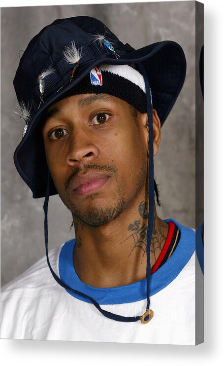 Media Day Acrylic Print featuring the photograph Allen Iverson by Ray Amati