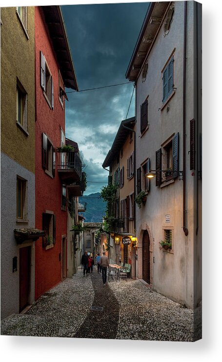 Tourism Acrylic Print featuring the photograph An Inviting Lane at Dusk. by W Chris Fooshee