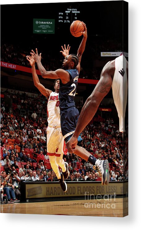 Nba Pro Basketball Acrylic Print featuring the photograph Andrew Wiggins by Issac Baldizon