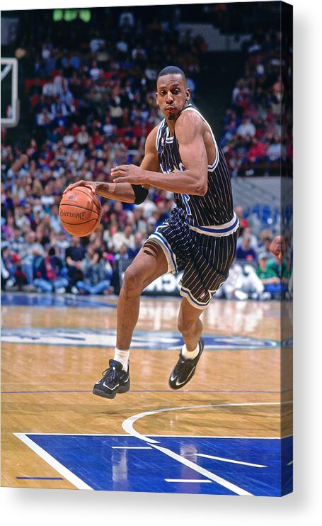 Nba Pro Basketball Acrylic Print featuring the photograph Anfernee Hardaway by Dale Tait