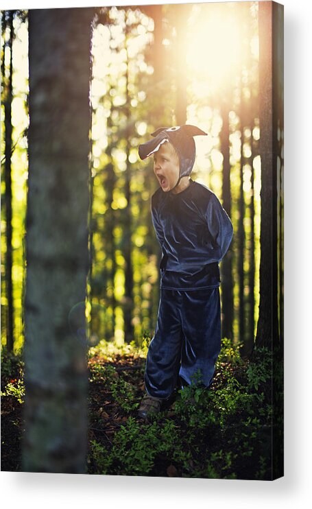 4-5 Years Acrylic Print featuring the photograph Angry Big Bad Wolf looking for Little Red Riding Hood by Imgorthand