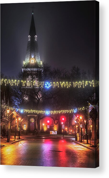Maryland Acrylic Print featuring the photograph Annapolis Christmas 13 by Robert Fawcett