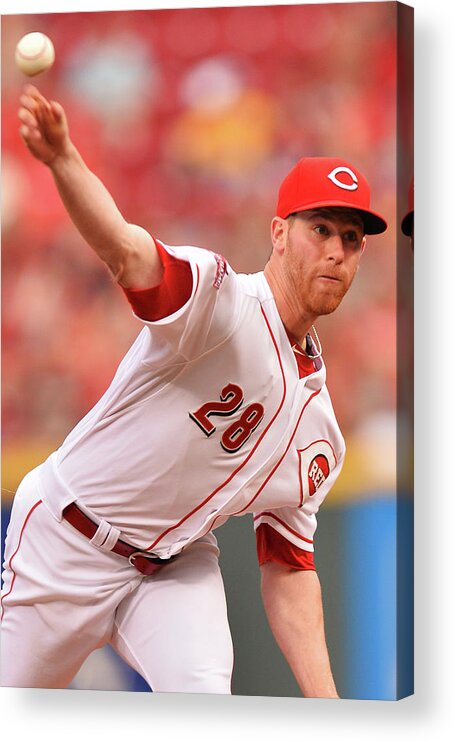 Great American Ball Park Acrylic Print featuring the photograph Anthony Desclafani by Jamie Sabau